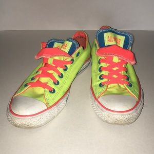 Neon Yellow, Orange, Blue Converse
